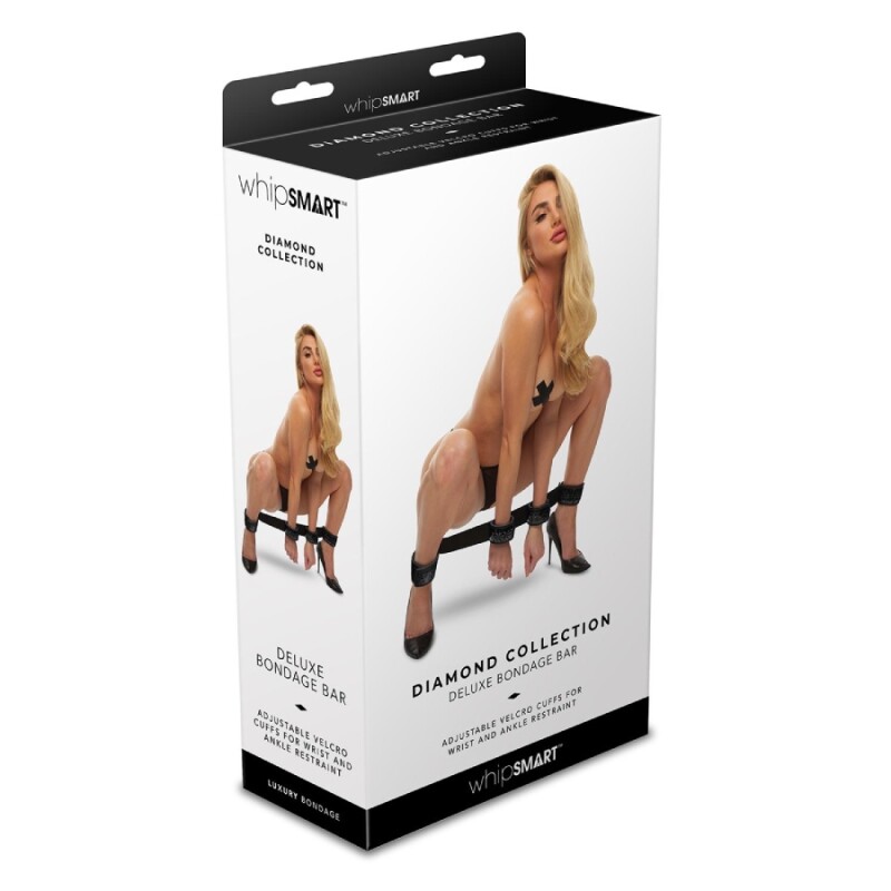 Розпірка Whipsmart Diamond з фіксаторами для рук і ніг, чорна, 50 см - Зображення 1