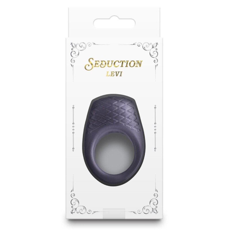 Ерекційне віброкільце NS Novelties Seduction Levi, сіре, 6.5 х 3 см - Зображення 3