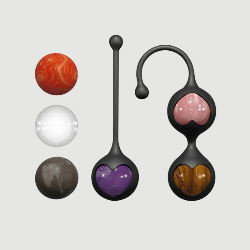Набiр кульок Кегеля Adrien Lastic Harmony stones з натуральними камнями, 6 шт - Изображение 1