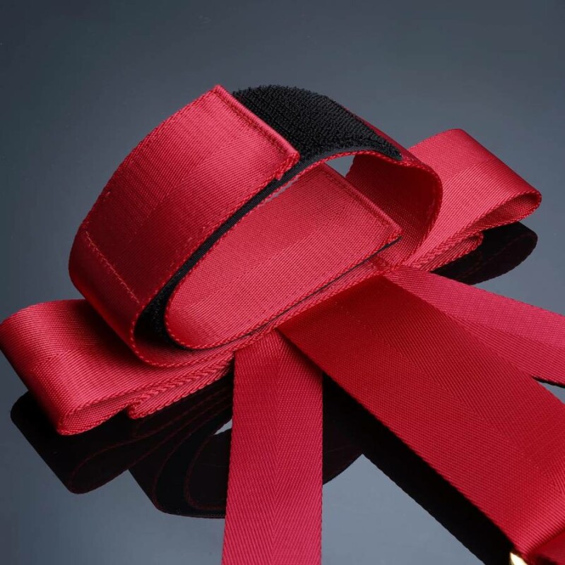 Система фіксації на кровать UPKO Bowknot Bed Restraint Straps з бантиками, червона - Зображення 2