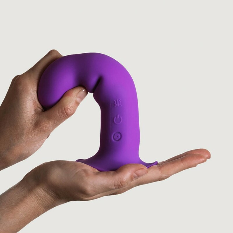 Вібратор Adrien Lastic Hitsens 3 на присосці, фіолетовий, 18.2 х 4 см - Зображення 2