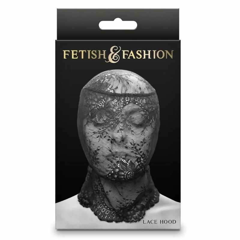 Маска на все обличчя мереживна NS Novelties Fetish & Fashion Lace Hood чорна, OS - Изображение 1