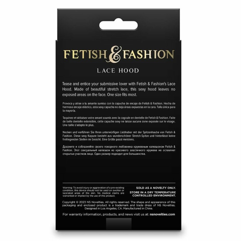 Маска на все обличчя мереживна NS Novelties Fetish &amp; Fashion Lace Hood біла, OS - Зображення 2