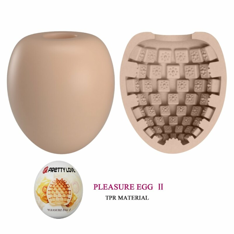 Мастурбатор яйце Pretty Love Pleasure Egg бежевий, 5.5 х 5 см - Изображение 5