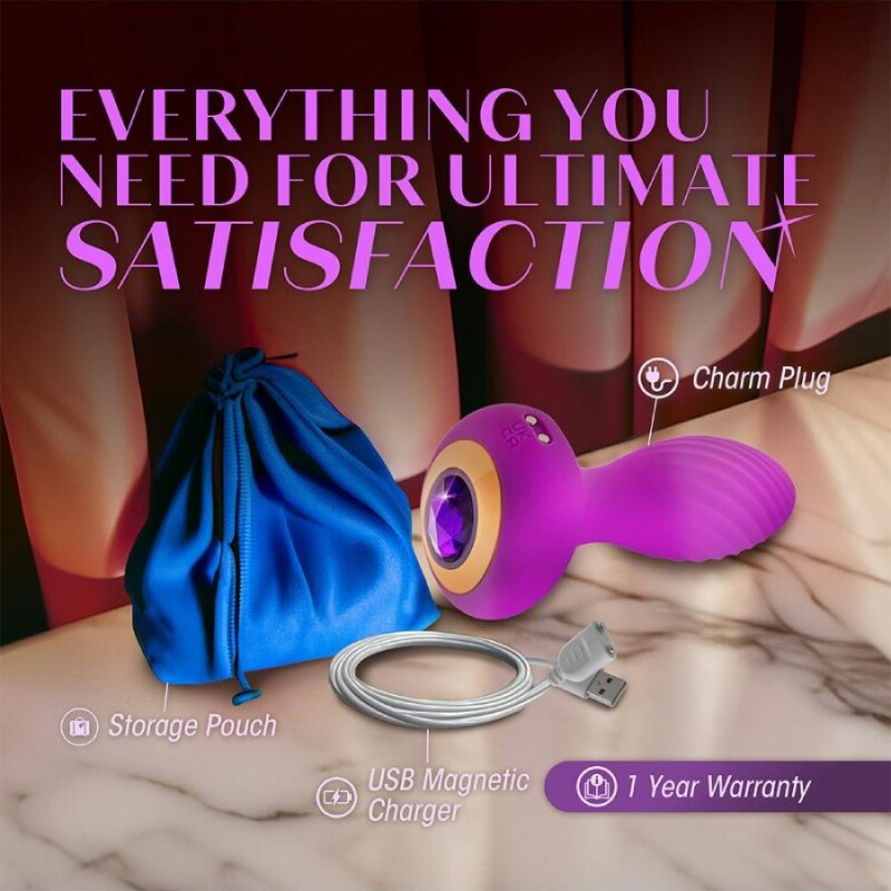 Анальний вібратор Blush Charm Amethyst фіолетовий, 11.4 х 3.2 см - Изображение 6
