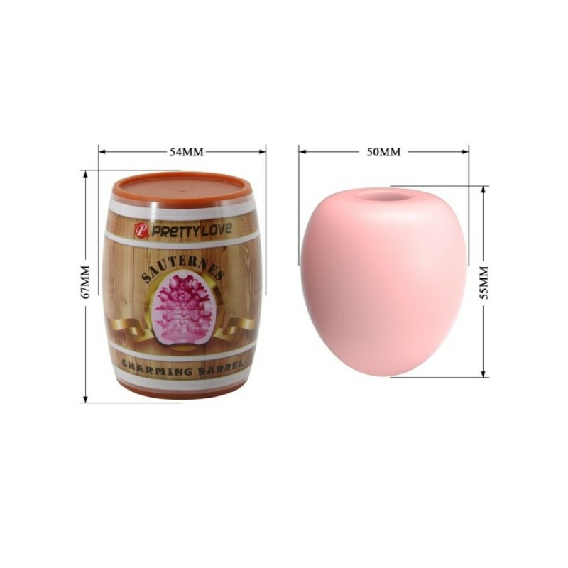 Мастурбатор Pretty Love Sauternes у вигляді діжки, рожевий, 5.5 х 5 см - Изображение 8