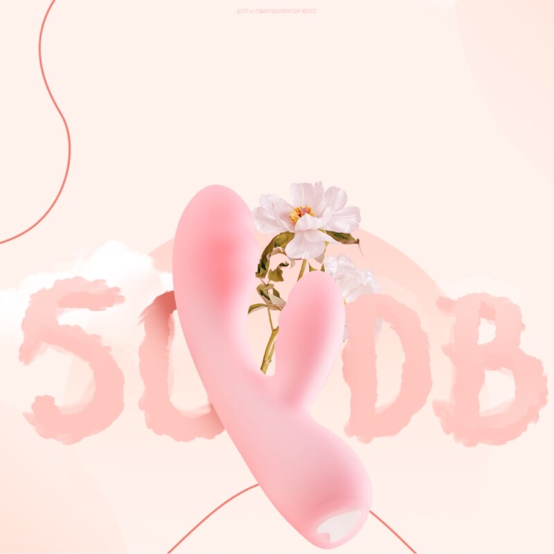 Вібратор-кролик м'якість зефіру BeYourLover Cloud JOY подвійний шар рідкого силікону, рожевий, 15.3 х 3.6 см - Зображення 4