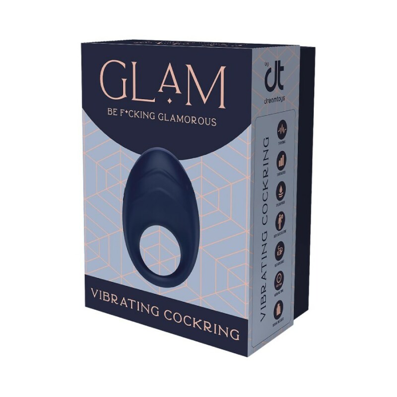Ерекційне віброкільце Dreamtoys Glam синя, 7 х 2.5 см - Изображение 1