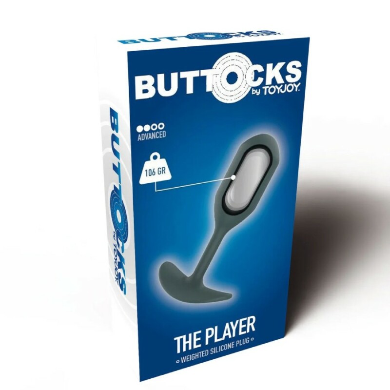 Анальна пробка Toy Joy The Player Weighted обтяжений, чорний, 11 х 3 см - Изображение 1