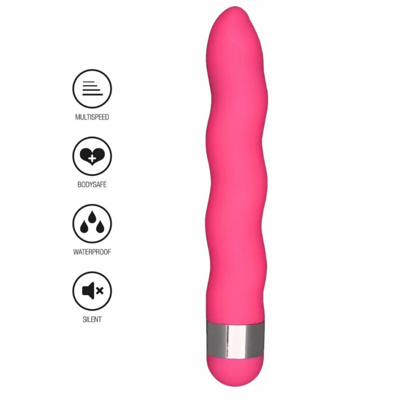 Вібратор багатошвидкісний The Funky Wave Viberette рожевий, 18 см х 2.5 см - Зображення 2