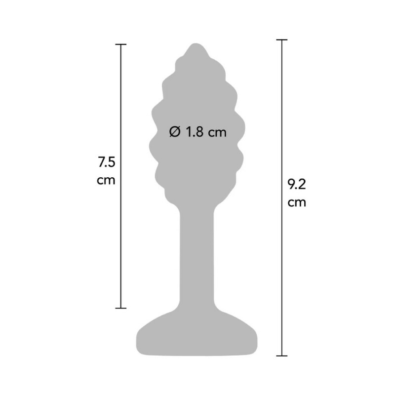 Анальна пробка Toy Joy Swirl чорна, 9.2 х 1.8 см - Изображение 2