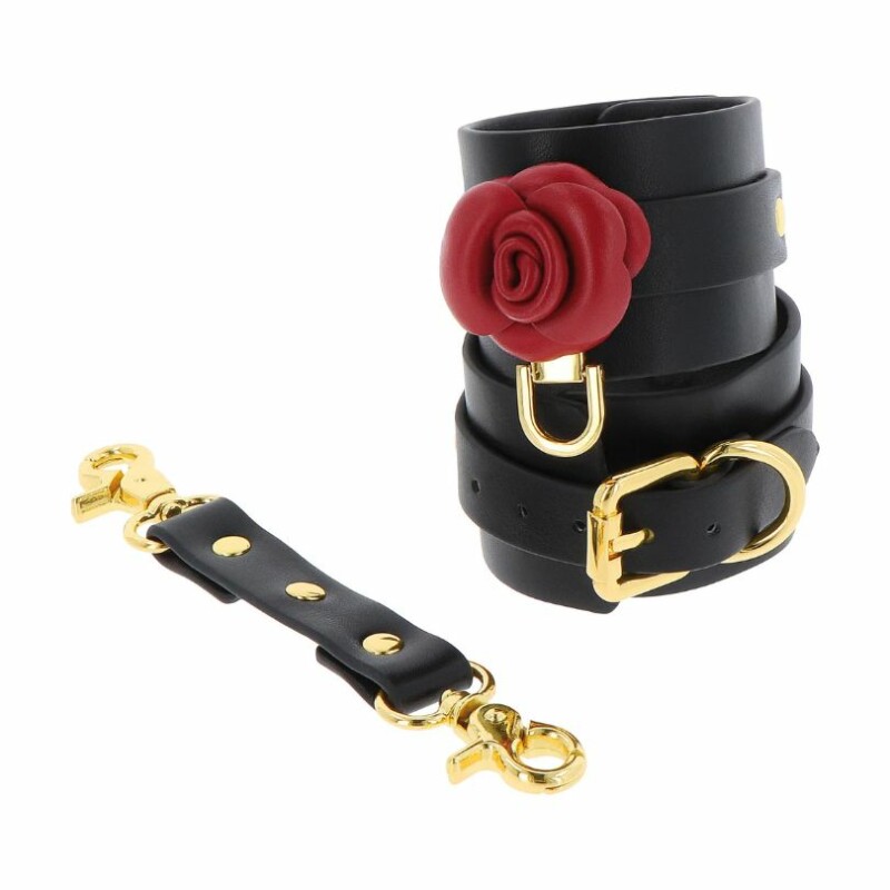 Поножи Taboom Wild Roses Ankle Cuffs Set с розами, чёрные - Изображение 3