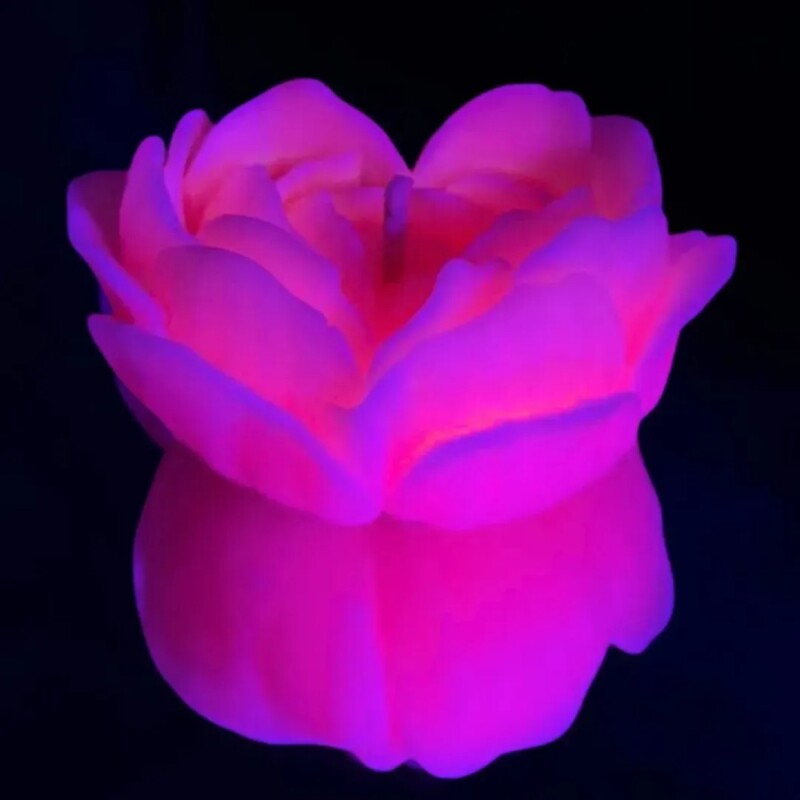 Свічка троянда люмінісцентна GlowKink 62 г, низькотемпературна, L, для БДСМ, рожева - Изображение 5