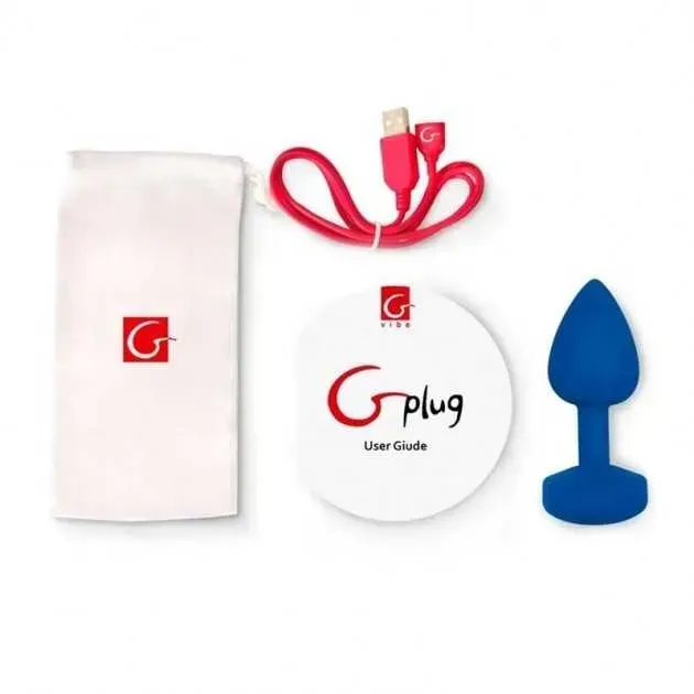 Анальний вібратор Gvibe Gplug L силіконовий, синій, 10.5 х 3.9 см - Зображення 1