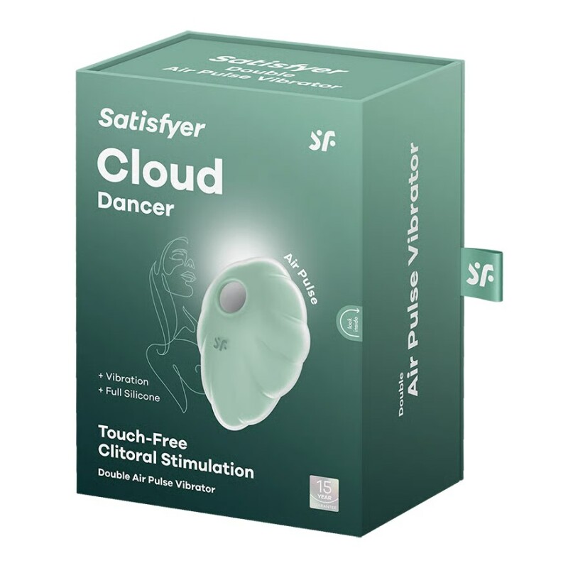 Вібратор Satisfyer Cloud Dancer з вакуумною стимуляцією клітора, м'ятний, 9 х 6 см - Зображення 1