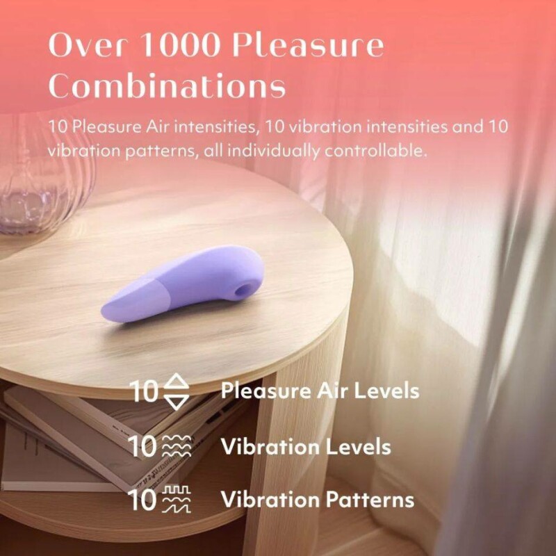 Кліторальний стимулятор 2 в 1 Womanizer Enhance Lilac вакуумна стимуляція і вібрація, ліловий - Изображение 3