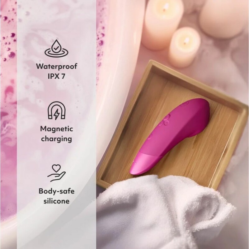 Кліторальний стимулятор 2 в 1 Womanizer Enhance Pink вакуумна стимуляція та вібрація, рожевий - Изображение 8