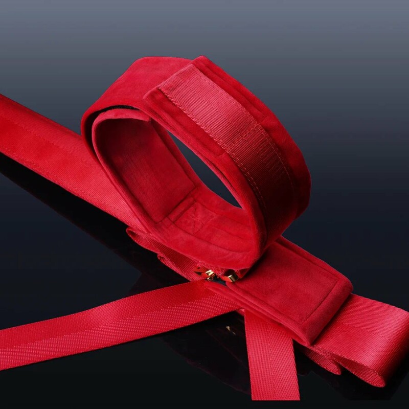 Розпірка для ніг з манжетами UPKO Bowknot з фіксаторами у вигляді бантиків, червона - Зображення 5