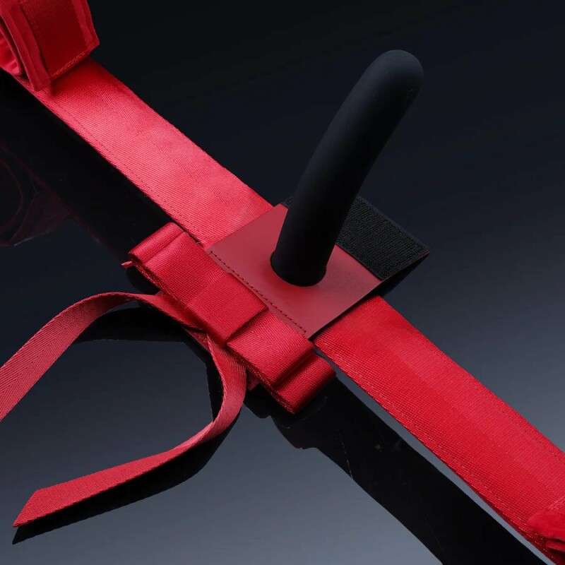 Розпірка для ніг з манжетами UPKO Bowknot з фіксаторами у вигляді бантиків, червона - Зображення 6