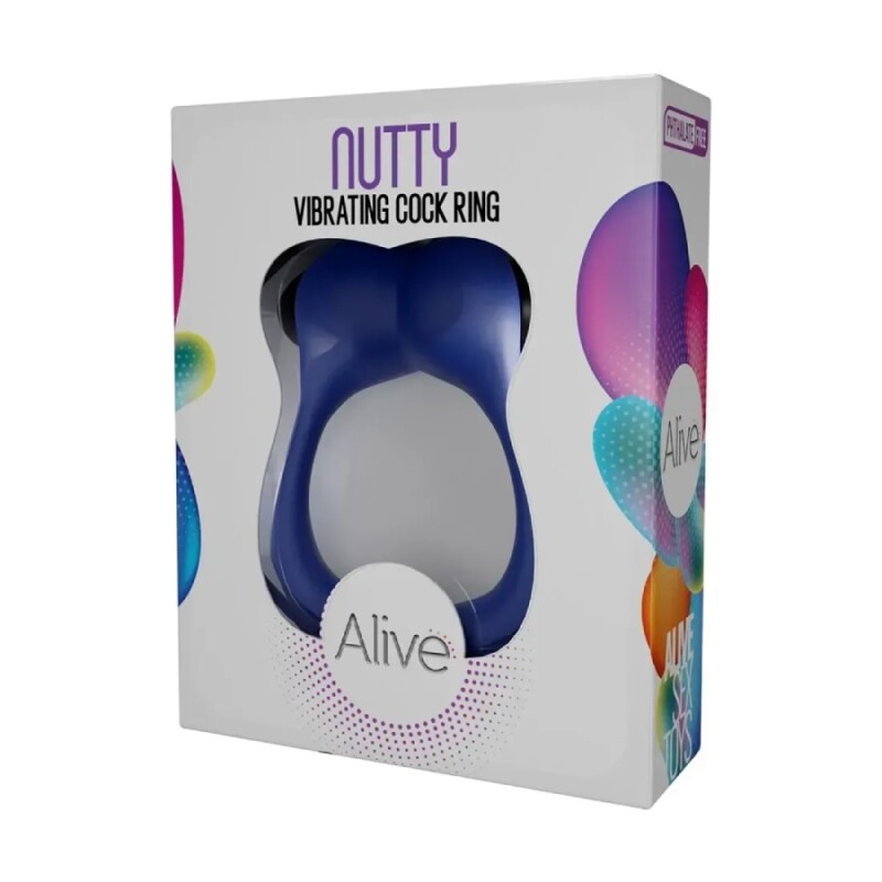 Ерекційне віброкільце Alive Nutty синє, 6 см - Изображение 1
