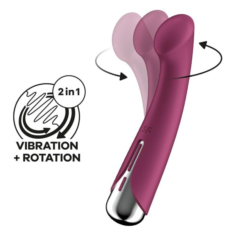 Вібратор для точки G Satisfyer Spinning G-Spot 1 з ротацією, червоний, 16.5 х 3.5 см - Зображення 2