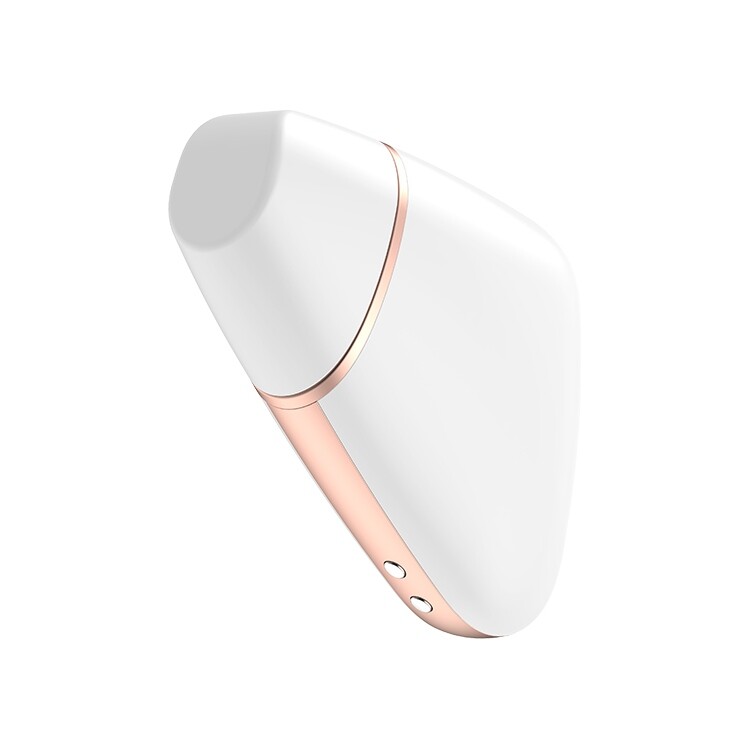Вібратор для клітора Satisfyer Love Triangle з додатком, білий, 8.8 х 6 см - Изображение 2