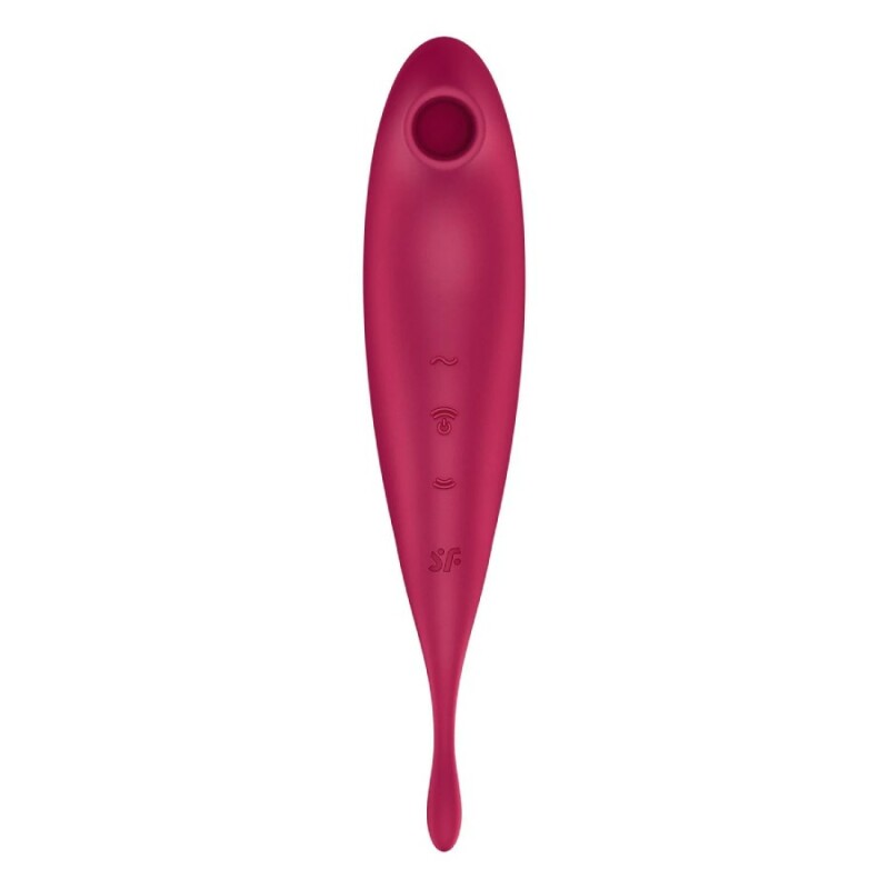 Вібратор з хвильовою стимуляцією Satisfyer Twirling Pro з додатком, червоний, 20.5 х 3.7 см - Изображение 3