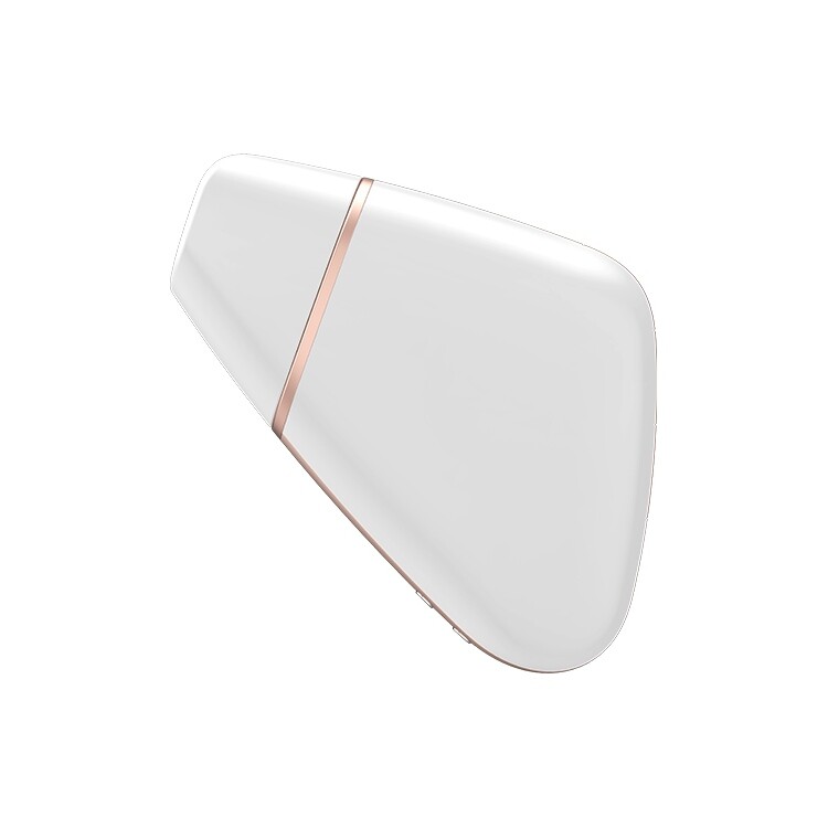Вібратор для клітора Satisfyer Love Triangle з додатком, білий, 8.8 х 6 см - Изображение 3