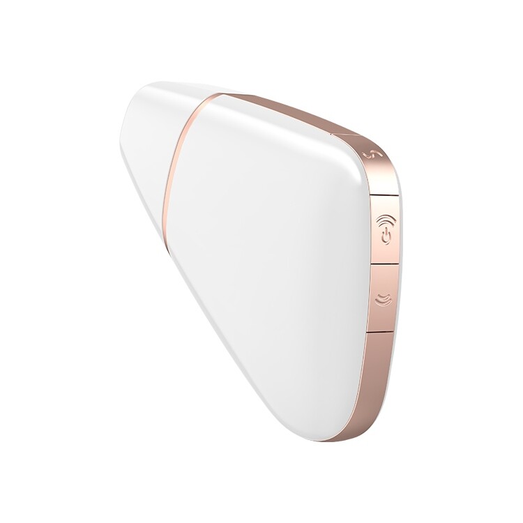 Вібратор для клітора Satisfyer Love Triangle з додатком, білий, 8.8 х 6 см - Изображение 4