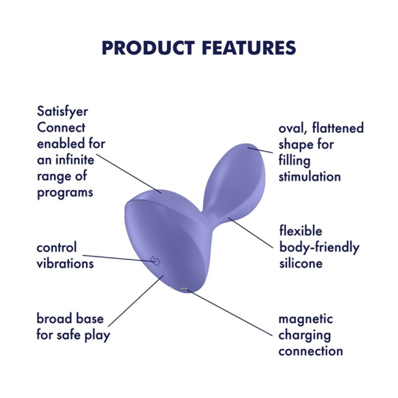 Анальний вібратор Satisfyer Sweet Seal з додатком, фіолетовий, 7 х 3.5 см - Изображение 4