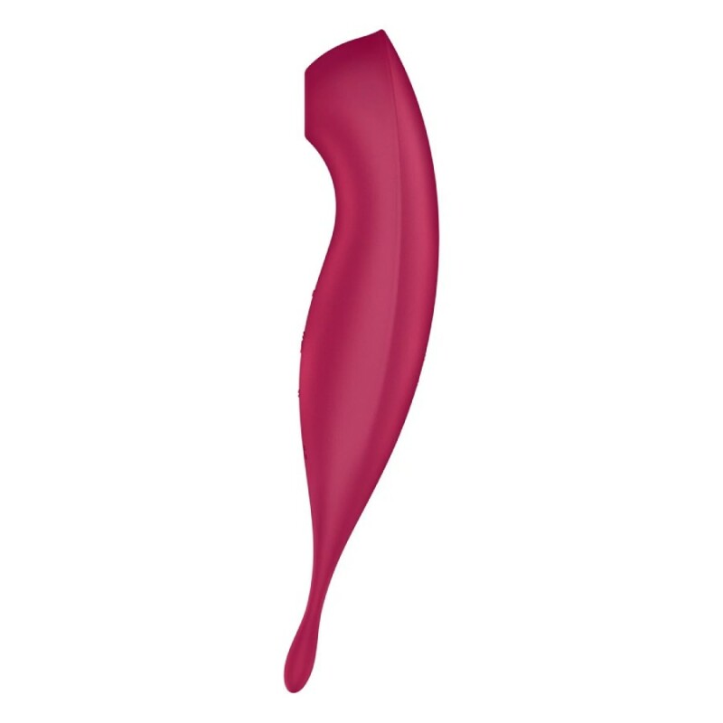 Вібратор з хвильовою стимуляцією Satisfyer Twirling Pro з додатком, червоний, 20.5 х 3.7 см - Изображение 4