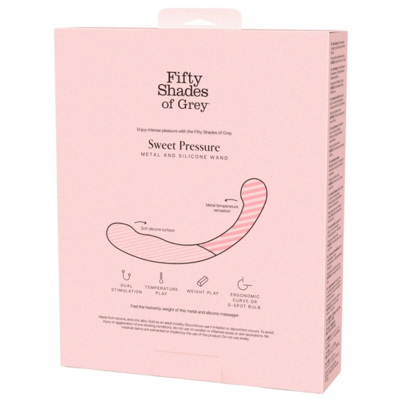 Фалоімітатор двосторонній Fifty Shades of Grey Sweet Pressure сріблясто-чорний, 21.5 см - Зображення 3