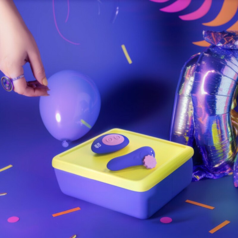 Вібратор в трусики ROMP Party з пультом, рожево-синій, 8.7 см - Зображення 8