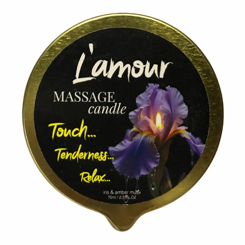 Масажна свічка, 70 мл, L'amour Iris and Amber Musk мох + ірис + троянда - Изображение 1