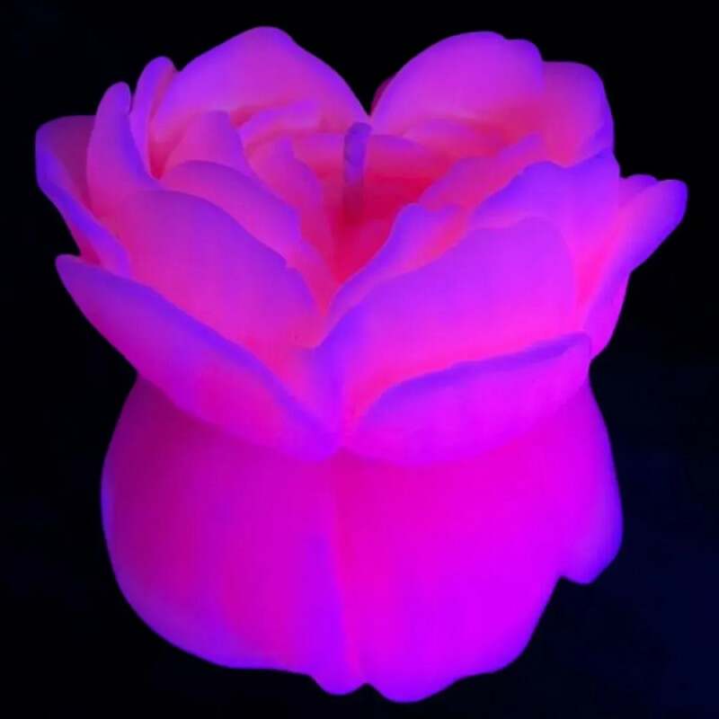 Свічка троянда люмінісцентна GlowKink 62 г, низькотемпературна, L, для БДСМ, персикова