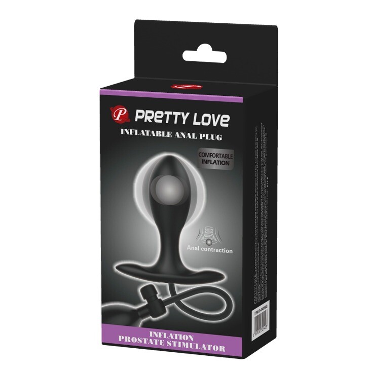 Анальна пробка Pretty Love з накачкою, чорна, 9.1 х 3.2 см - Изображение 9