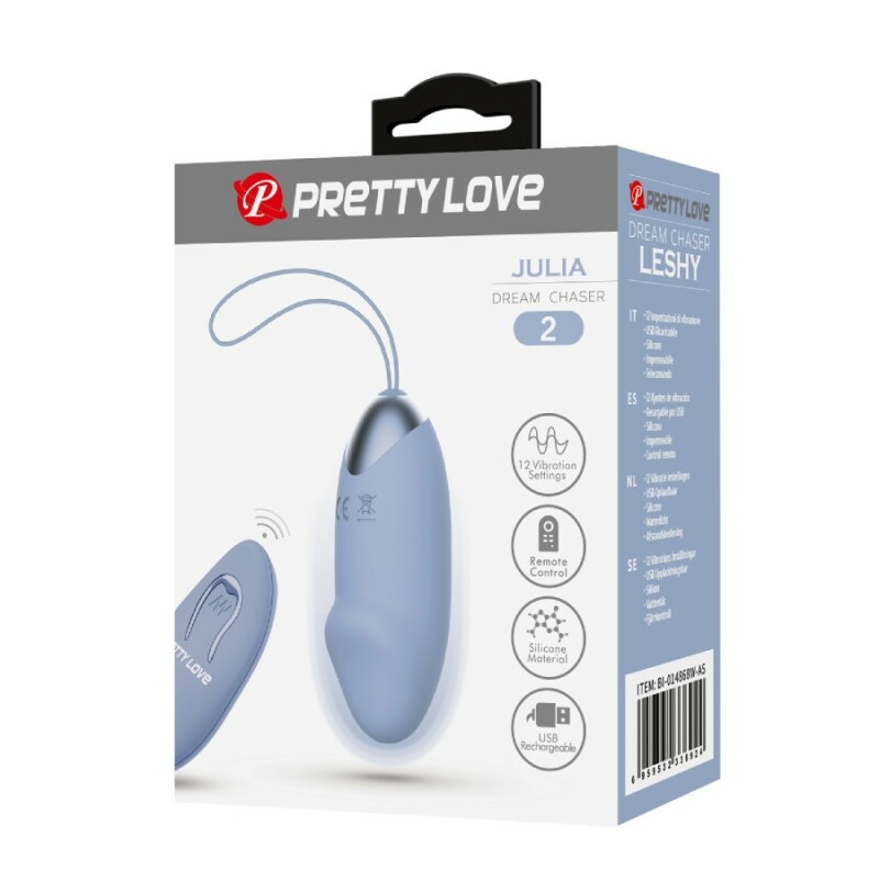 Віброяйце Pretty Love Julia з пультом, блакитне, 7.5 х 3.1 см - Изображение 7