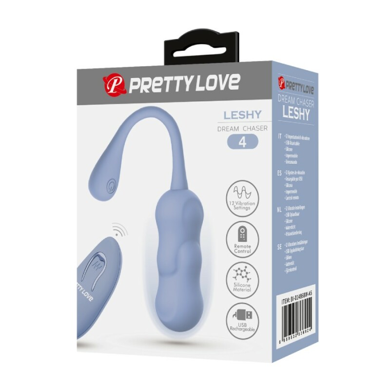 Віброяйце Pretty Love Leshy з пультом, блакитне, 18.6 х 2.8 см - Изображение 9