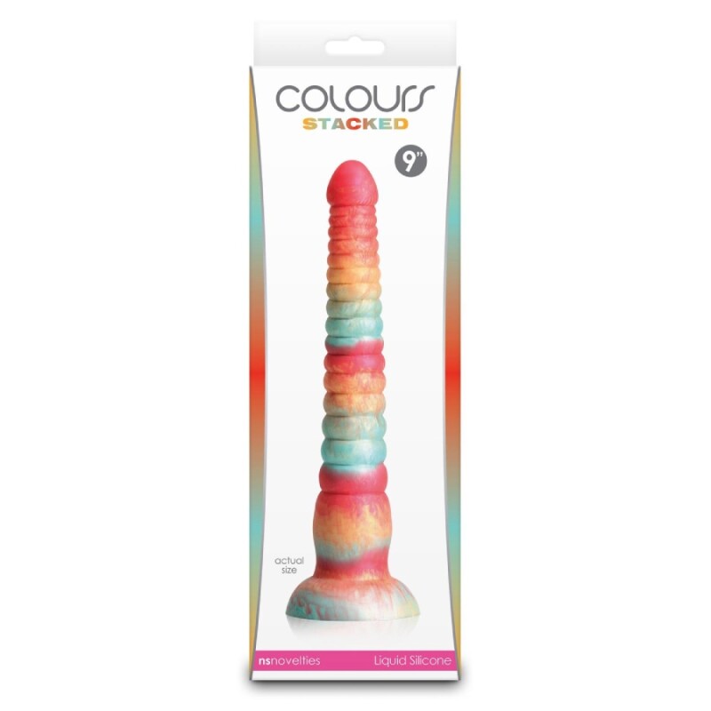Фалоімітатор на присосці NS Novelties Colours триколірний, 20.7 х 4.1 см - Изображение 1