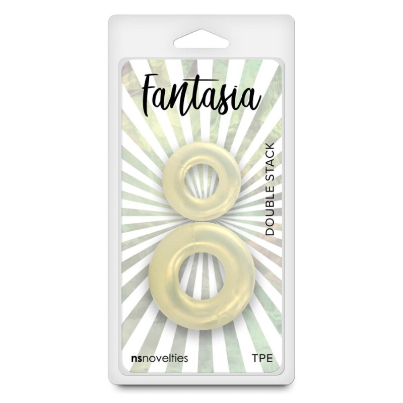 Ерекційні кільця NS Novelties Fantasia мерехтливі, прозорі, 2 шт - Зображення 1