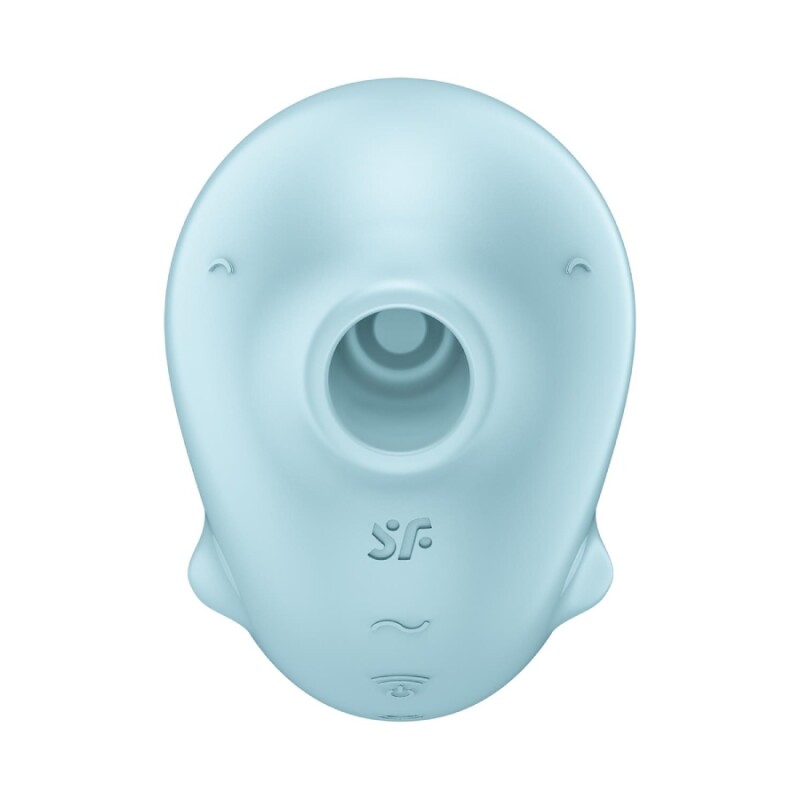 Вакуумний стимулятор Satisfyer Sassy Seal з вібрацією, блакитний, 9.5 х 9.5 см - Зображення 2