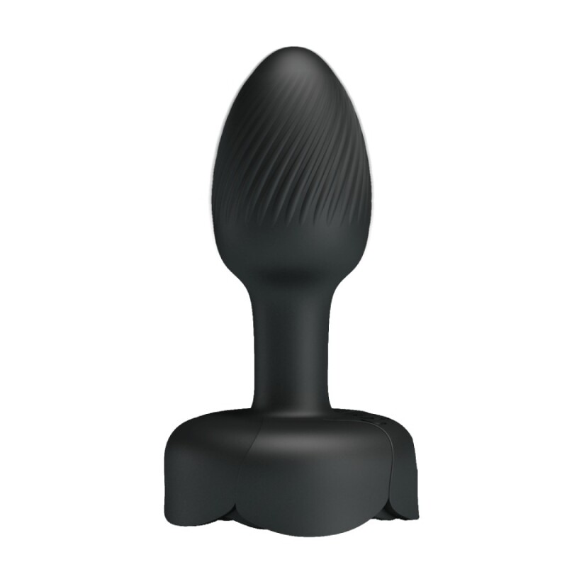 Анальний вібратор Pretty Love Olman з LED підсвіткою, чорний, 8.8 х 3 см - Изображение 2