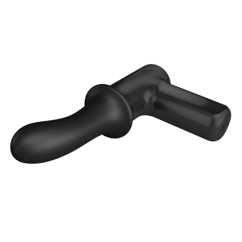 Вібратор-пістолет Pretty Love Massage Gun з фрикціями, чорний, 13.6 х 3.9 см - Изображение 5