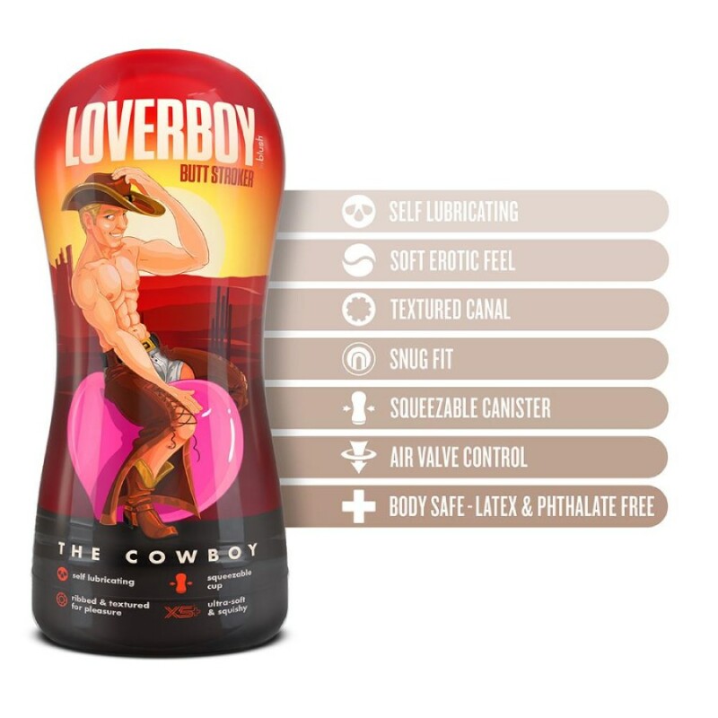 Мастурбатор-анус Blush Cowboy самозмащувальний, бежевий, 17.7 х 8.2 см - Зображення 6