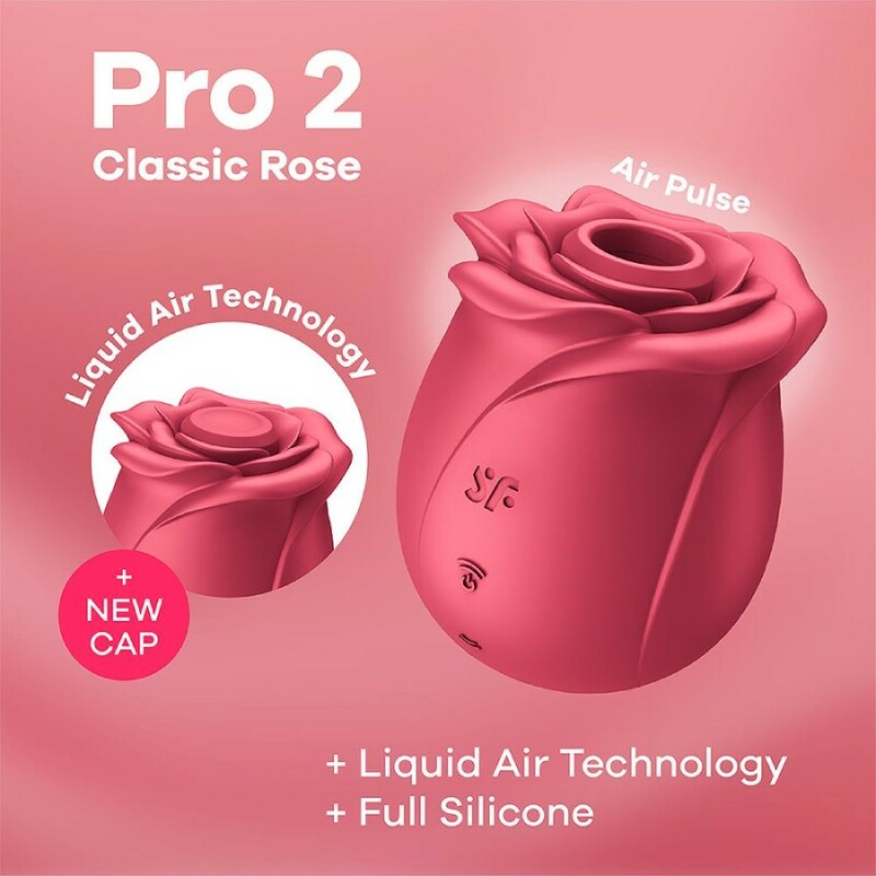 Вакуумний стимулятор Satisfyer Pro 2 у вигляді троянди, рожевий, 6.2 х 6.2 см - Изображение 6