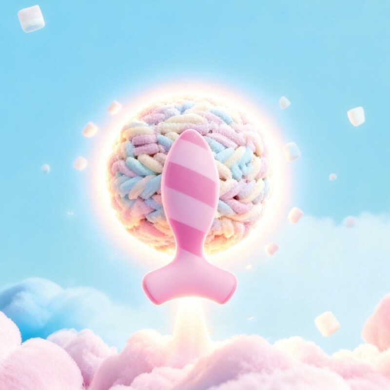 Анальний вібратор з додатком Univibe Marshmallow Wave Plug рожевий, 11.3 х 5.8 см - Изображение 2