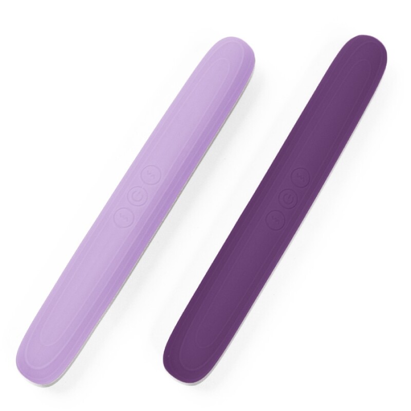 Вібратор двосторонній Sweet Em Dual Vibe силіконовий, ніжно-фіолетовий, 22 х 3 см - Зображення 2