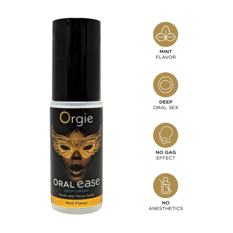 Спрей для глибокого мінету Orgie Oral Ease з ароматом м'яти, 15 мл - Зображення 1
