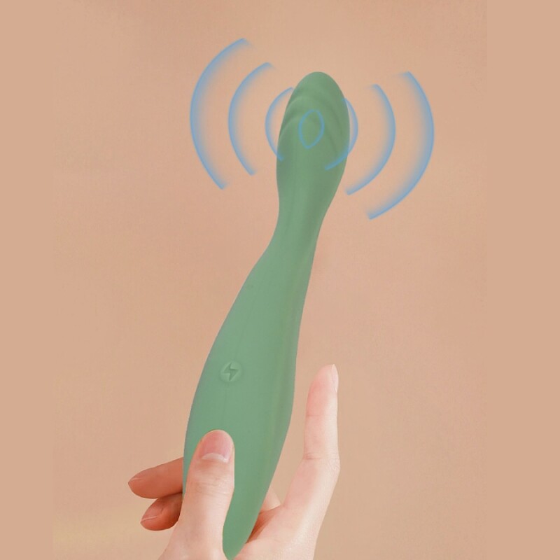 Вібратор Sweet Em Curve Vibe для точки G, зелений, 18.8 х 3.2 см - Зображення 3