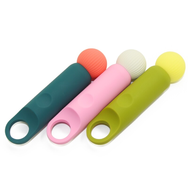 Мінівібратор-мікрофон Sweet Em Tiny Wand силіконовий, біло-рожевий, 11.8 х 3.2 см - Изображение 5
